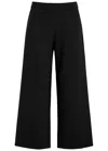Eileen Fisher Wide-leg Stretch-jersey Trousers In Black