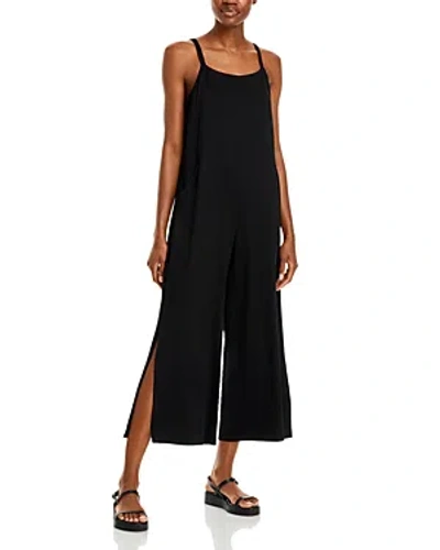 Eileen Fisher Cropped Wide Leg Jumpsuit In Black