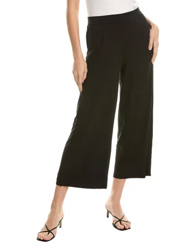 Eileen Fisher Cropped Wide Leg Pant In Black