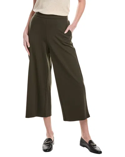 Eileen Fisher Cropped Wide Leg Pant In Brown
