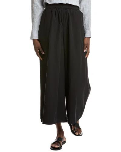Eileen Fisher Cropped Wide Pant In Black