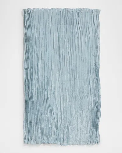 Eileen Fisher Crushed Lightweight Silk Scarf In Blue