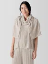 Eileen Fisher Crushed Velvet Scarf In Brown