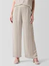 Eileen Fisher Crushed Velvet Ankle Wide Leg Pants In Pink