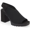 Eileen Fisher Cue Knit Sandal In Black
