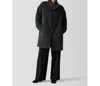 Eileen Fisher Curly Alpaca Stand Collar Coat In Multi