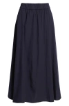 Eileen Fisher Curved Hem Organic Cotton Midi Skirt