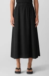 Eileen Fisher Curved Hem Organic Cotton Midi Skirt