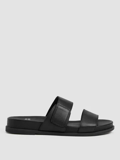 Eileen Fisher Dee Leather Slide Sandal In Black