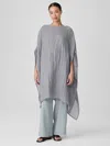 Eileen Fisher Delave Organic Linen Gauze Caftan In Gray