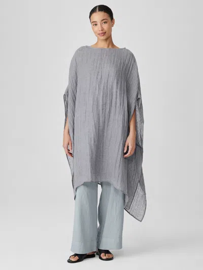Eileen Fisher Delave Organic Linen Gauze Caftan In Gray