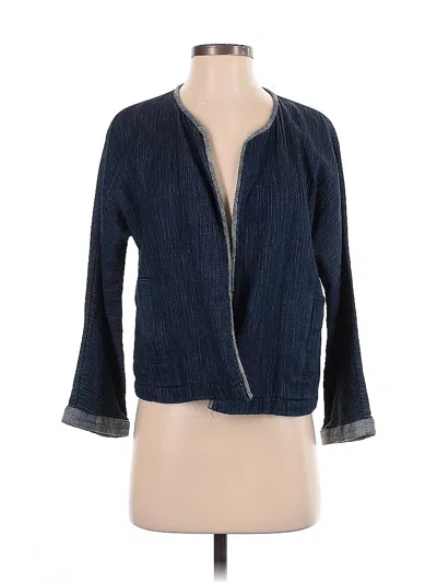 Pre-owned Eileen Fisher Denim Jacket In Blue