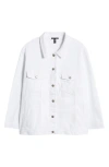Eileen Fisher Denim Jacket In White