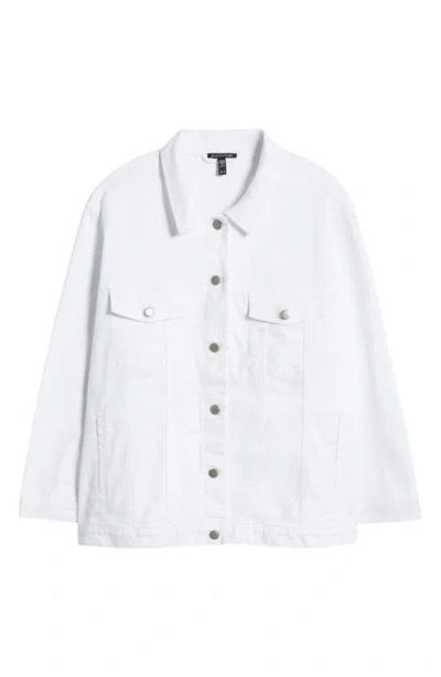 Eileen Fisher Denim Jacket In White