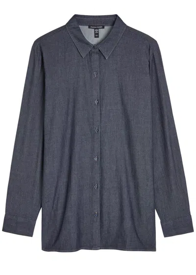 Eileen Fisher Denim Shirt In Blue