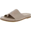 Eileen Fisher Digit-tl Womens Toe Loop Leather Mule Sandals In Green