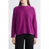 Eileen Fisher Dolman Sleeve Mock Neck Sweater In Purple