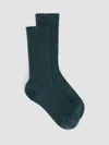 Eileen Fisher Donegal Merino Rib Crew Sock In Green