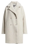 Eileen Fisher Wool Boucle Notch Collar Coat In Maple Oat