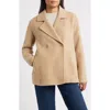 Eileen Fisher Double Breasted Wool Trench Coat In Neutral