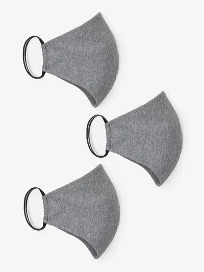 Eileen Fisher Double Layer Organic Cotton Mask 3 Pack In Gray