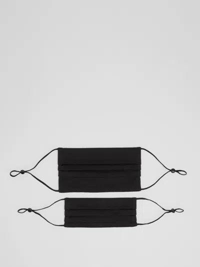 Eileen Fisher Double Layer Organic Cotton Mask In Black