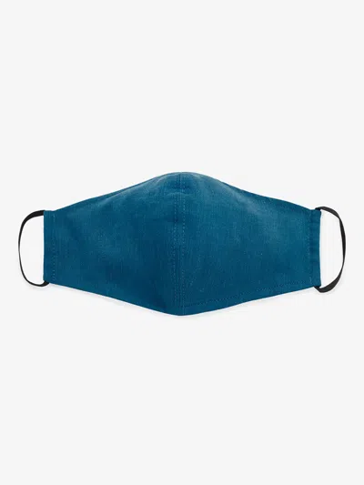 Eileen Fisher Double Layer Organic Linen Mask In Blue