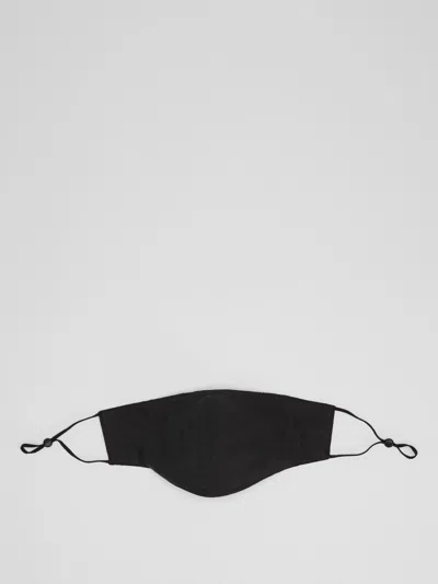 Eileen Fisher Double Layer Organic Linen Mask In Black