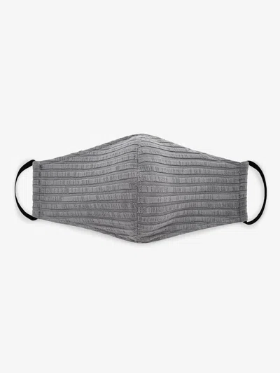 Eileen Fisher Double Layer Stretch Rib Mask In Gray