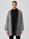 Eileen Fisher Doubleface Wool Cashmere Coat In Gray