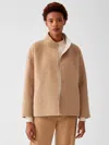 Eileen Fisher Doubleface Wool Cashmere Jacket In Brown