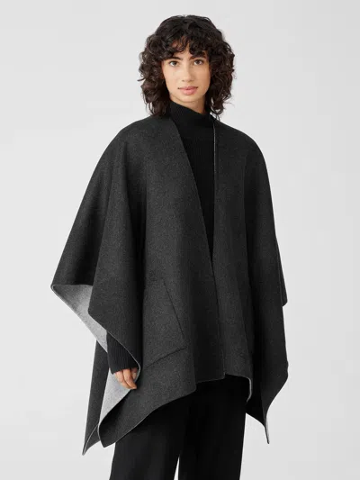 Eileen Fisher Doubleface Wool Cashmere Serape