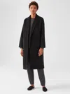 Eileen Fisher Doubleface Wool Cashmere Shawl Collar Coat In Black