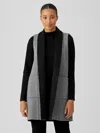 Eileen Fisher Doubleface Wool Cashmere Vest In Gray