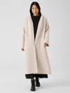 Eileen Fisher Doubleface Wool Cloud Hooded Coat In Brown