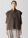 Eileen Fisher Doubleface Wool Cloud Vest In Multi