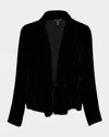 Eileen Fisher Shawl Collar Velvet Jacket In Black