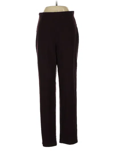 Pre-owned Eileen Fisher Dress Pants In Burgundy