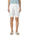 Eileen Fisher Easy Fit Linen Shorts In White
