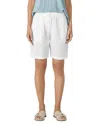 Eileen Fisher Easy Fit Linen Shorts In White