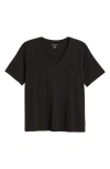 Eileen Fisher Easy Organic Cotton T-shirt In Black