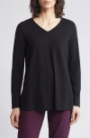 Eileen Fisher Easy V-neck Tunic In Black