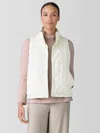 Eileen Fisher Eggshell Recycled Nylon Reversible Vest In Neutral