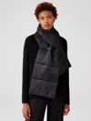 Eileen Fisher Eggshell Recycled Nylon Scarf In Black