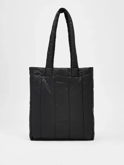 Eileen Fisher Eggshell Recycled Nylon Tote In Black
