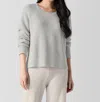 Eileen Fisher Eilee Raglan Sleeve Crew Neck Sweater In Sea Salt In Gray