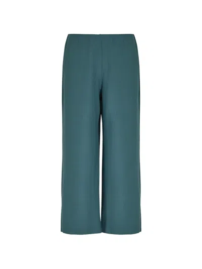 Eileen Fisher Elasticated-waistband Palazzo Pants In Blue