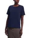 Eileen Fisher Elbow Sleeve Cropped Tee In Ink