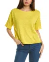 Eileen Fisher Slubby Bateau-neck Elbow-sleeve Top