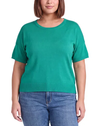 Eileen Fisher Elbow Sleeve Sweater In Metallic
